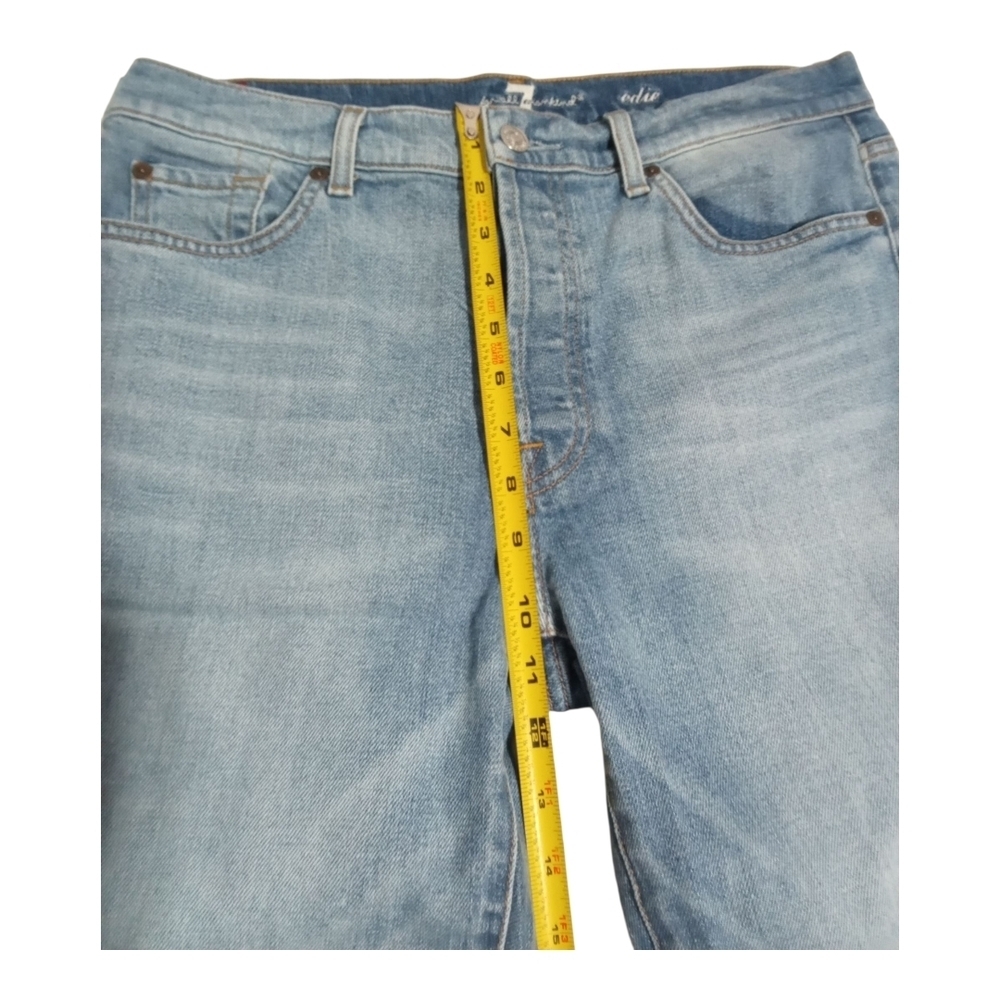 7 For All Mankind Women's Cropped Raw-Hem Studded Button Front Jeans Size 31 - Picture 8 of 9